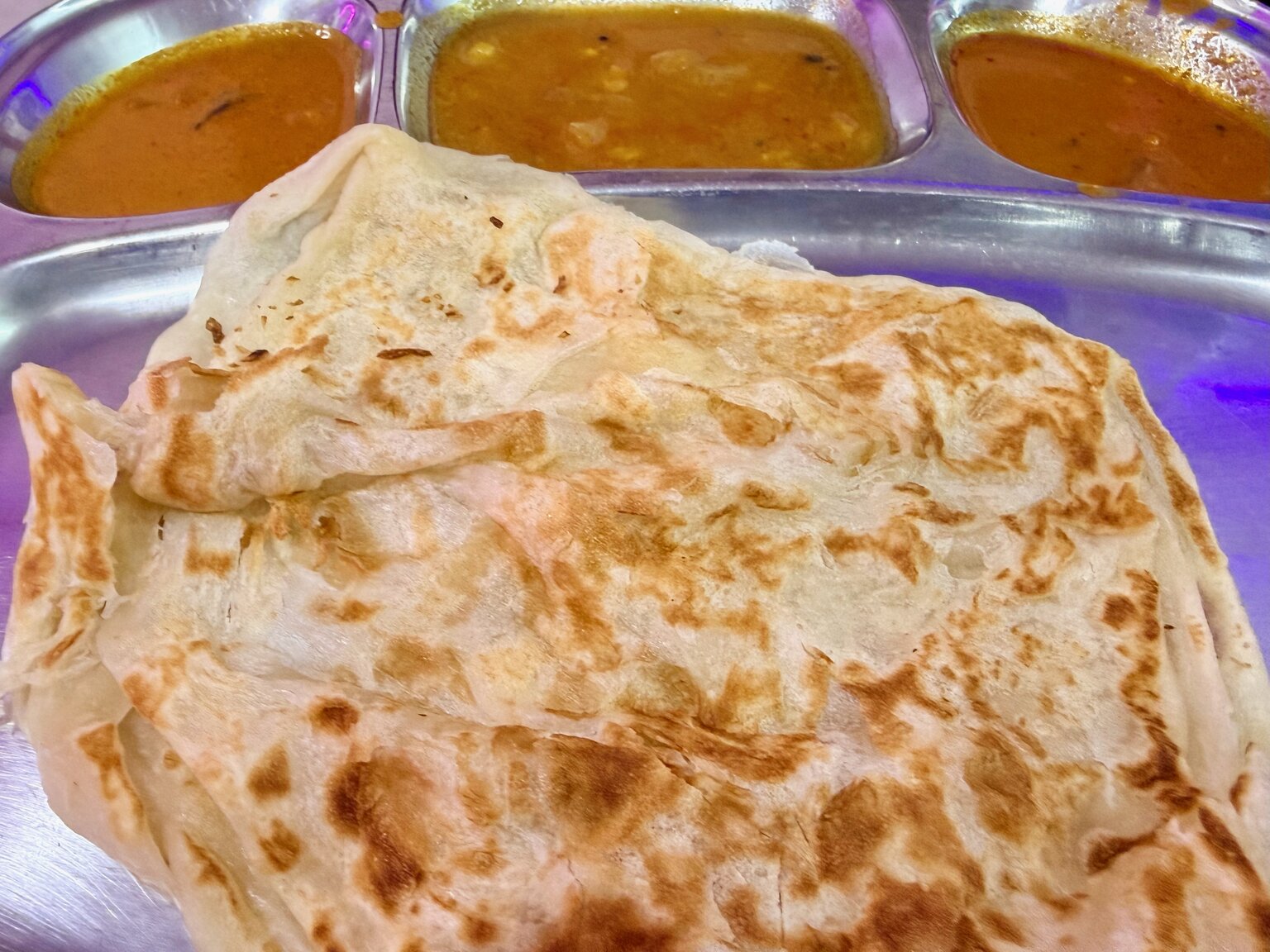 roti cenai with three curries