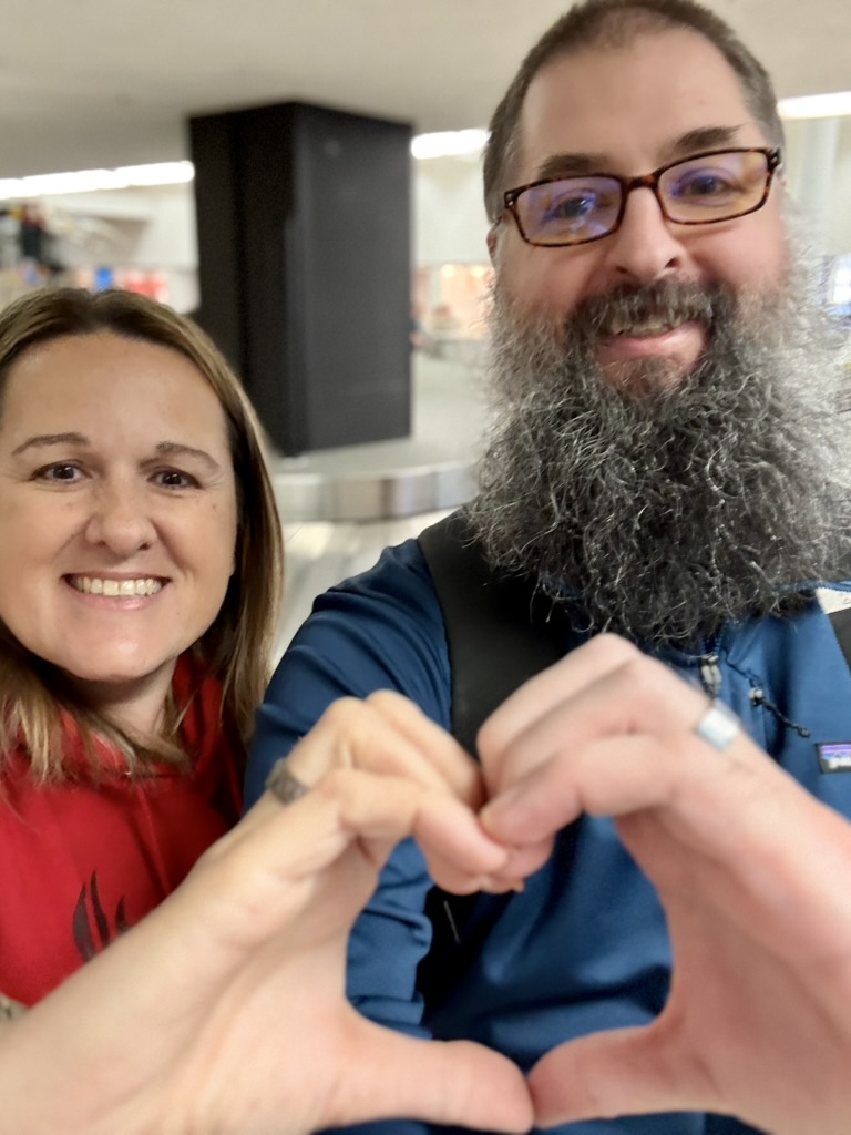 Travel selfie while on the move.